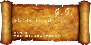 Görbe Izabel névjegykártya